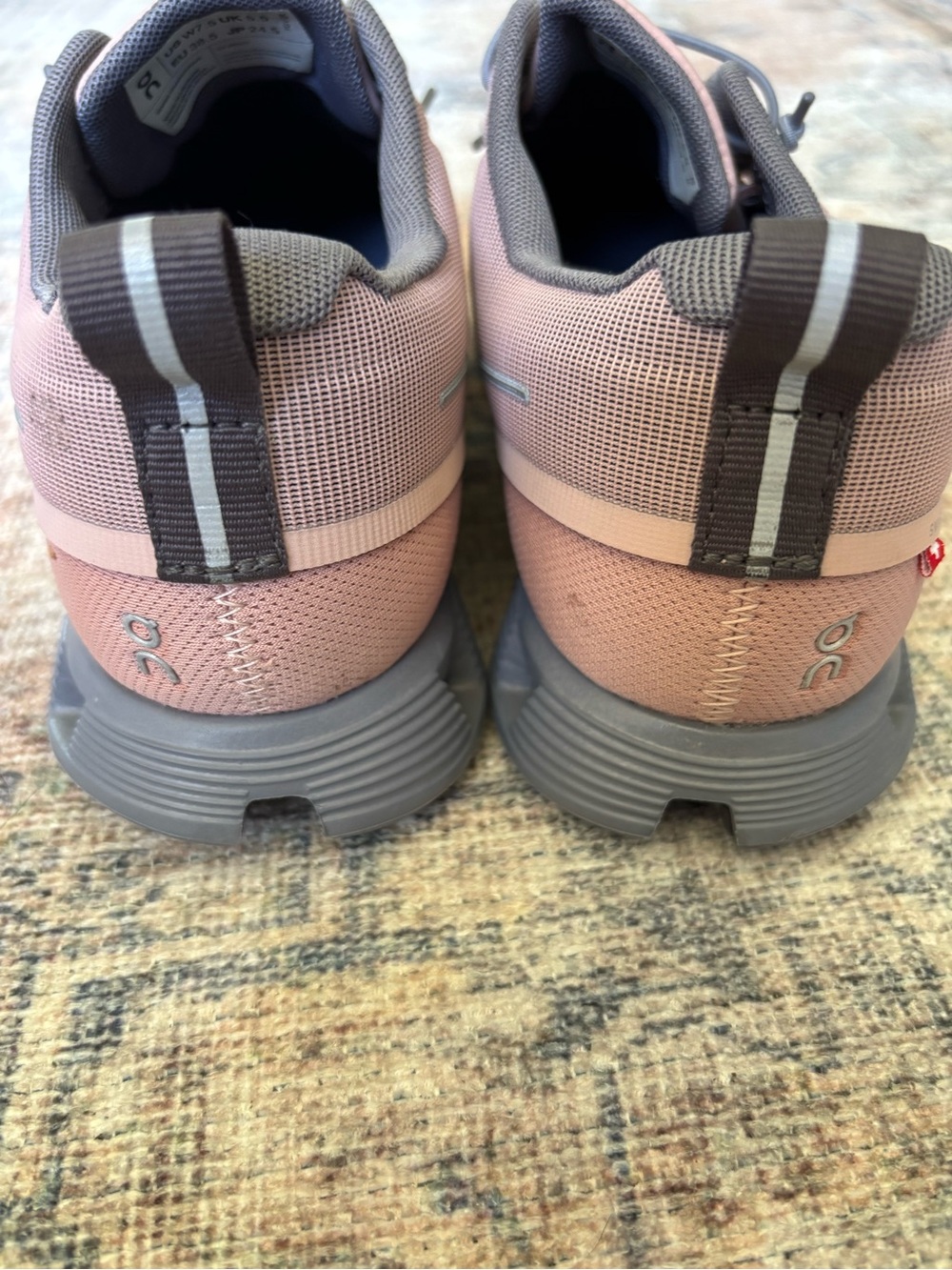On Running Women Sneakers in Dusty Rose with Gray Accents - Picture 16 of 16